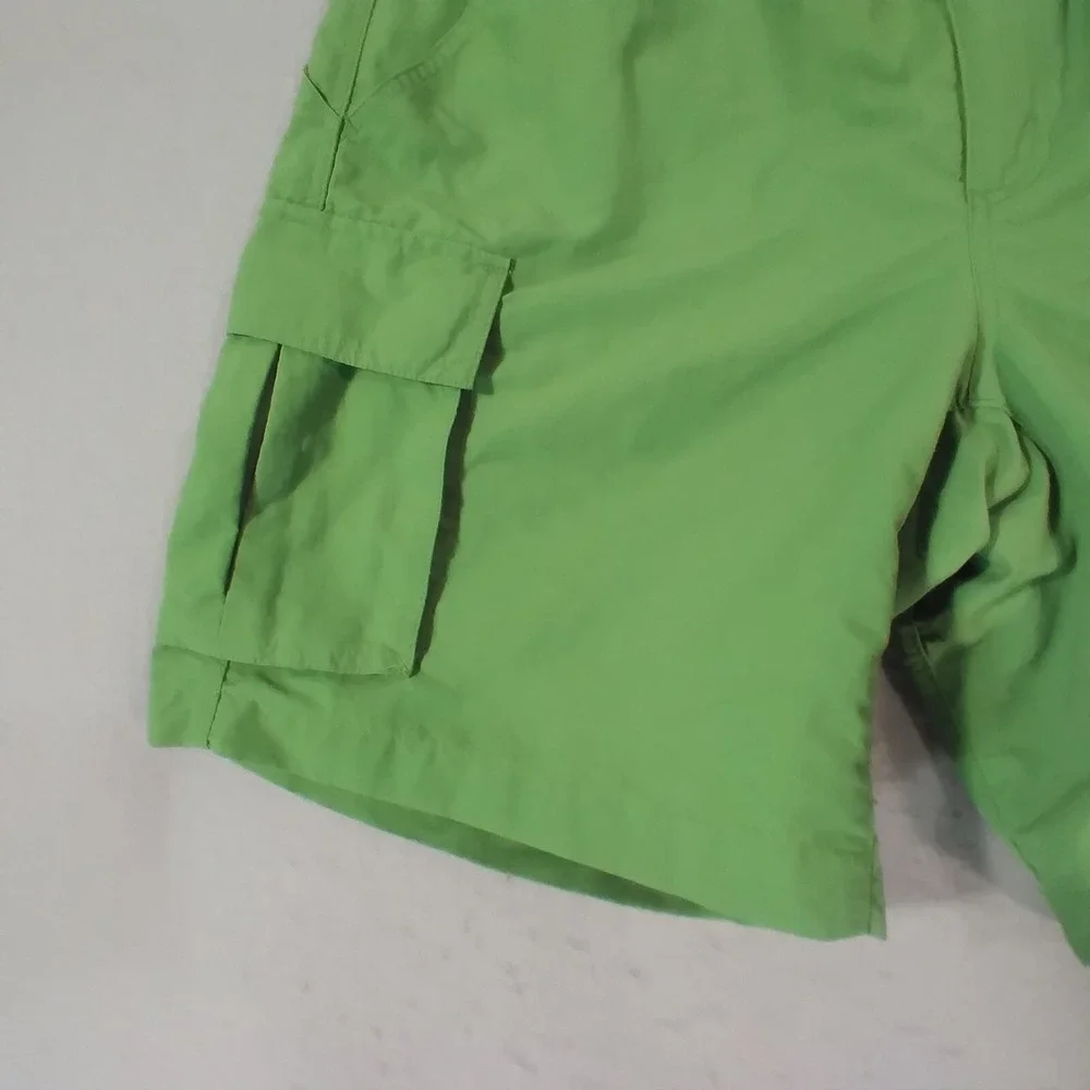 Lands End cargo hiking‎ shorts men's 34 x 8 green Comfort waist Dri-Fit outdoor